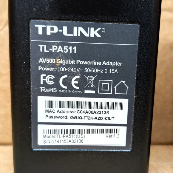 TP-LINK TL-PA511 500Mbps LOT OF 2 AV500 GIGABIT POWERLINE ADAPTER - Picture 4 of 8